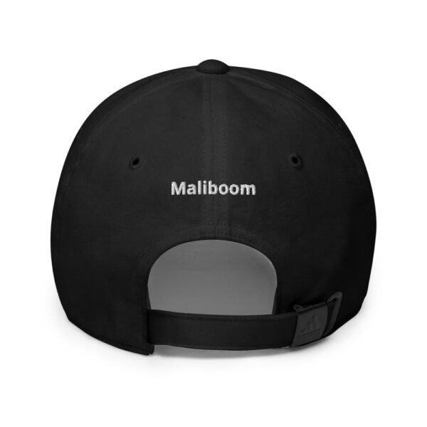 Black Malibu boom baseball cap.