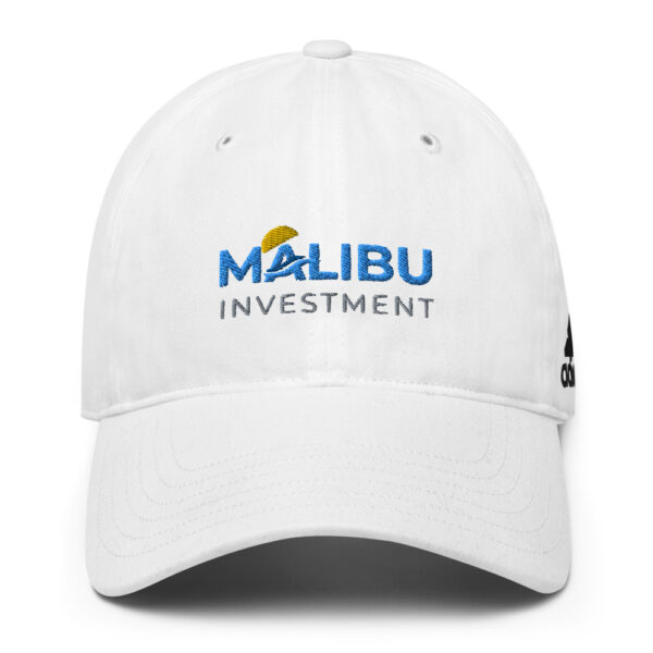 White Malibu Investment baseball cap.