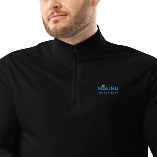 Black Malibu Investment zip-up jacket.