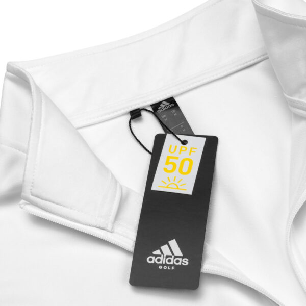 White Adidas Golf shirt, UPF 50.