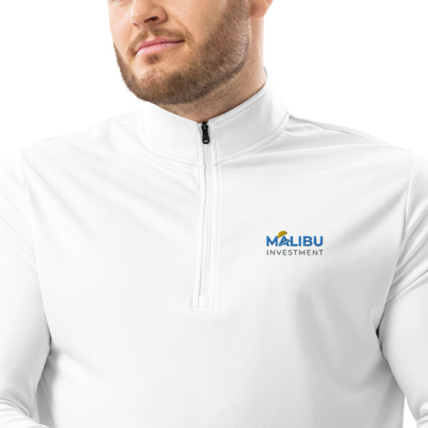 White Malibu Investment zip-up jacket.