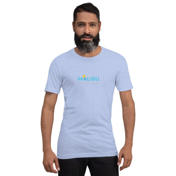 Man in Malibu Investment T-shirt.