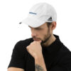 White Adidas cap with Maliboom! logo