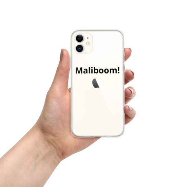 Here's an alt tag for the image: "Maliboom! iPhone case"