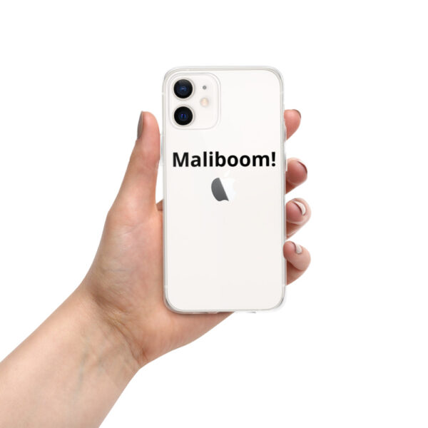 Maliboom! iPhone case in hand.