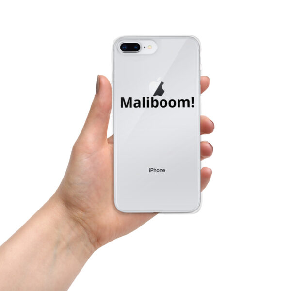 Here's an alt tag for the image: `Maliboom! iPhone case`