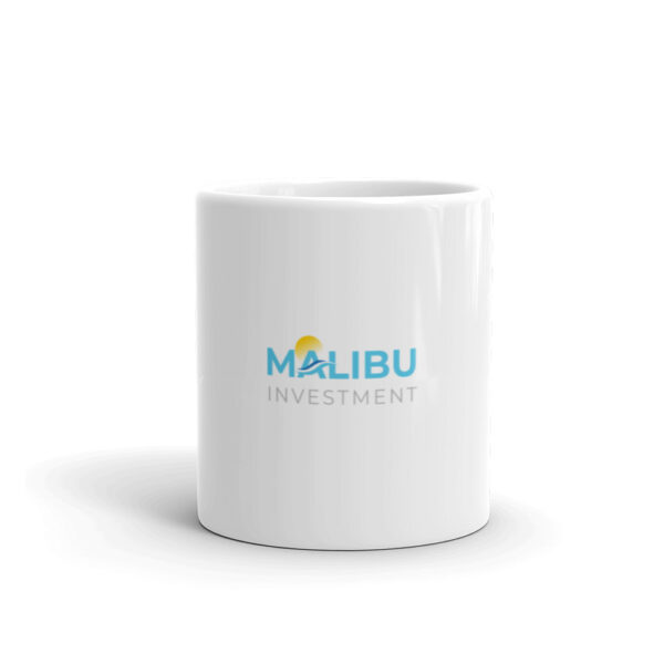 Malibu Investment logo on mug.