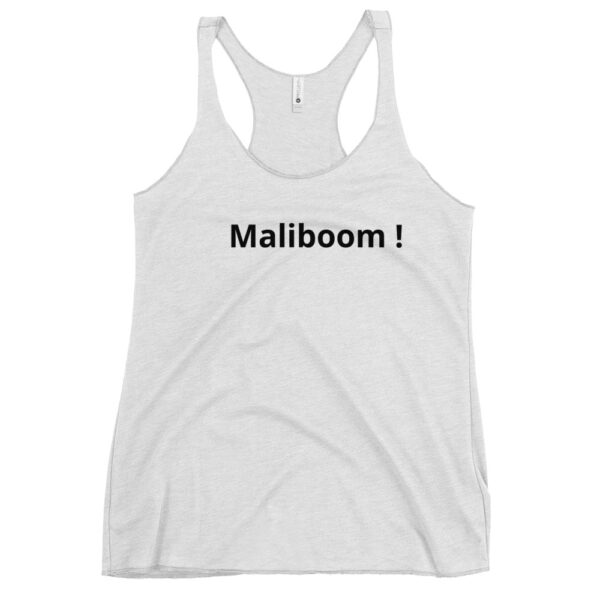 Here's an alt tag for the image: `Maliboom! tank top`